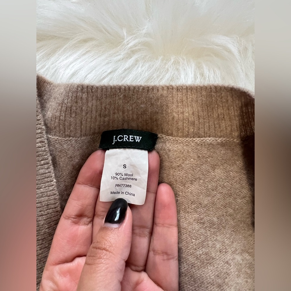 JCREW womans wool and cashmere cream vest size Small - Picture 6 of 7